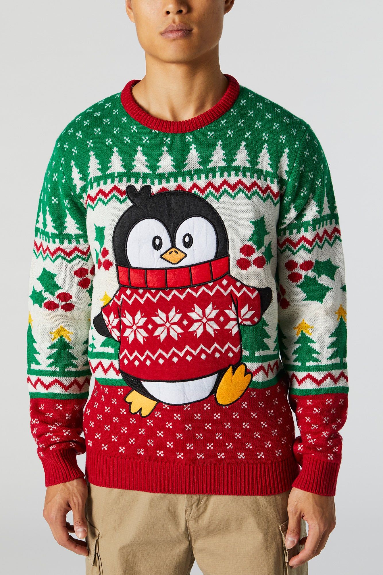 Furry Penguin Embroidered Xmas Sweater sold by Urban Planet product image thumbnail 4