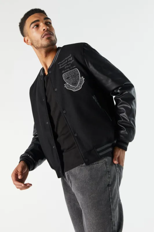 A Embroidered Varsity Jacket sold by Urban Planet