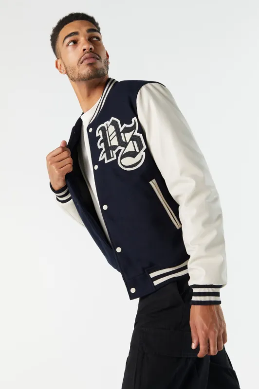 LA Embroidered Varsity Jacket sold by Urban Planet