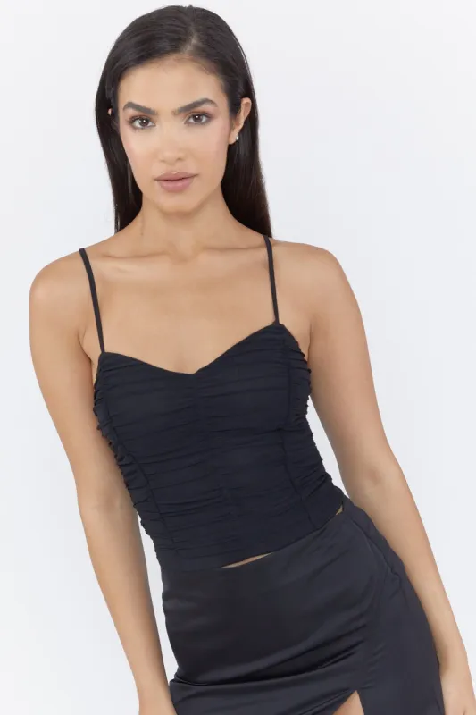 Camisole en filet ruché sold by Urban Planet