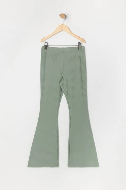 Girls Ribbed Flare Pant sold by Urban Planet
