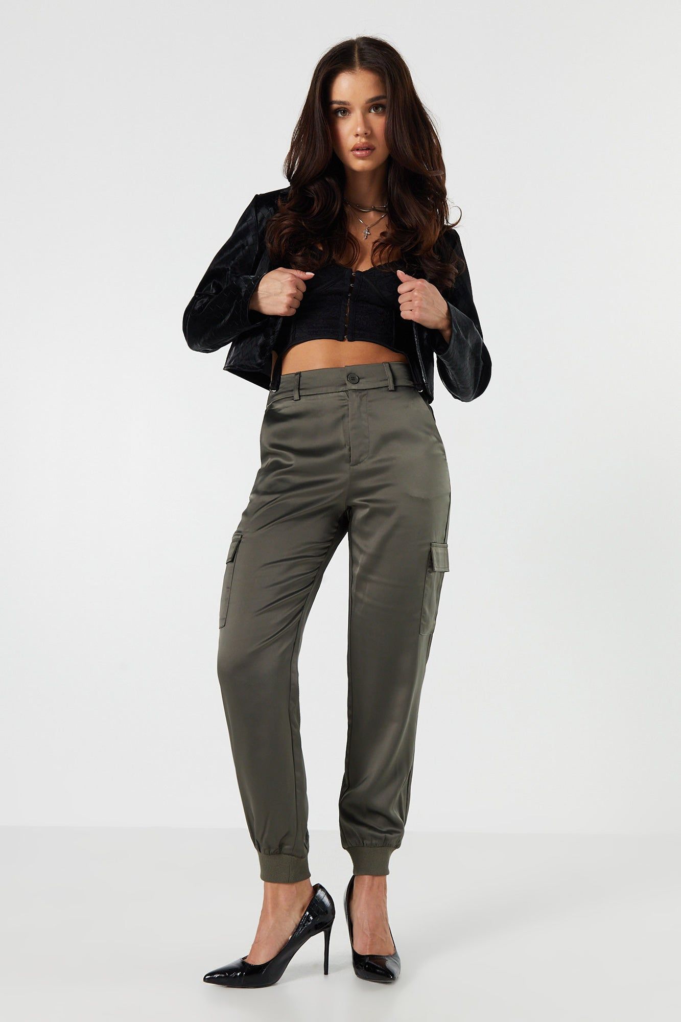 Satin Cargo Jogger sold by Urban Planet