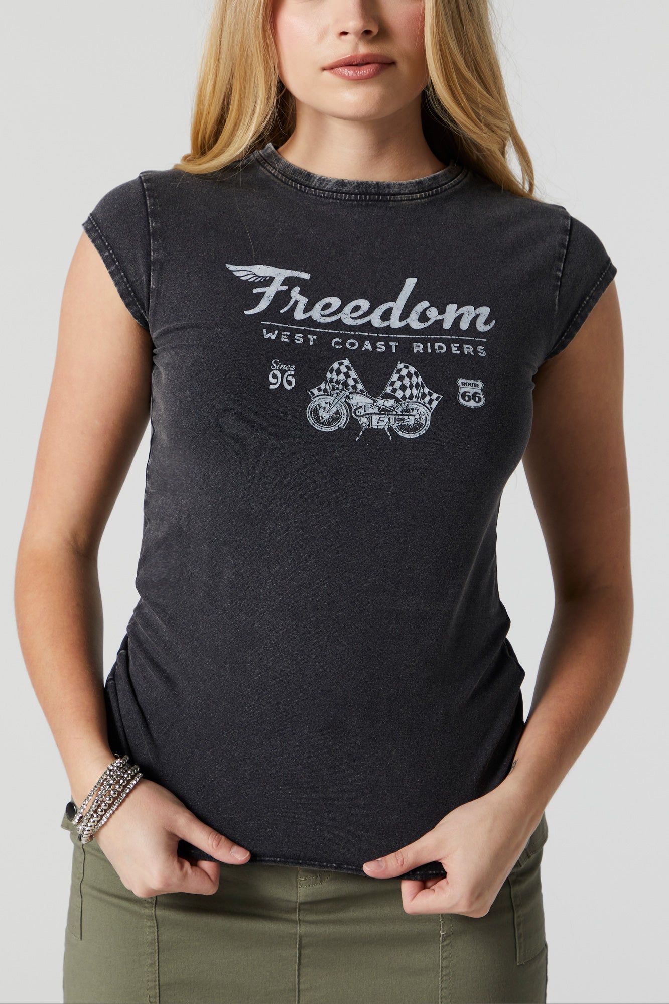 Freedom Graphic Washed T-Shirt sold by Urban Planet product image thumbnail 4