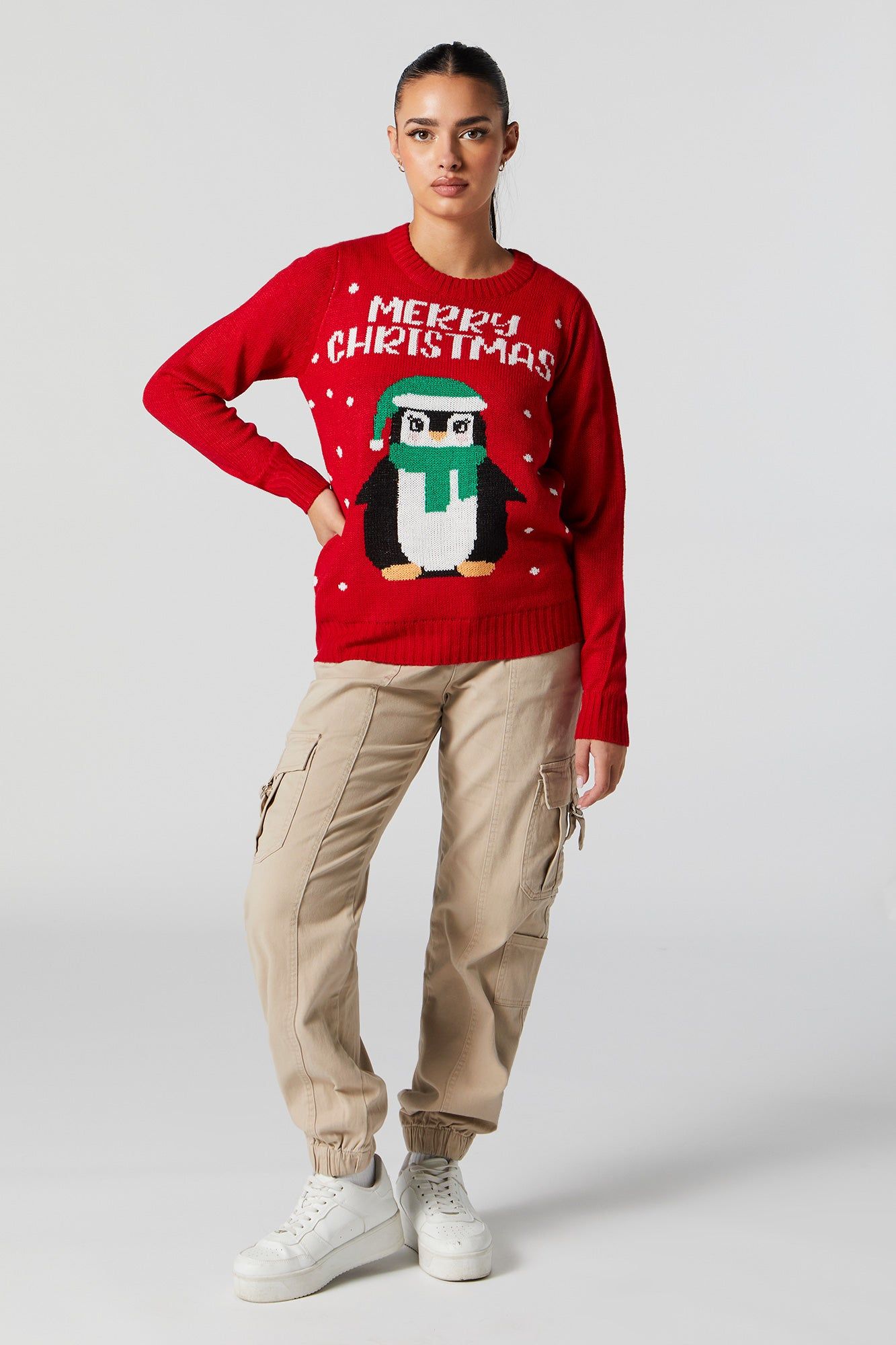 Chandail de Noël en tricot à imprimé Pingouin sold by Urban Planet product image thumbnail 3