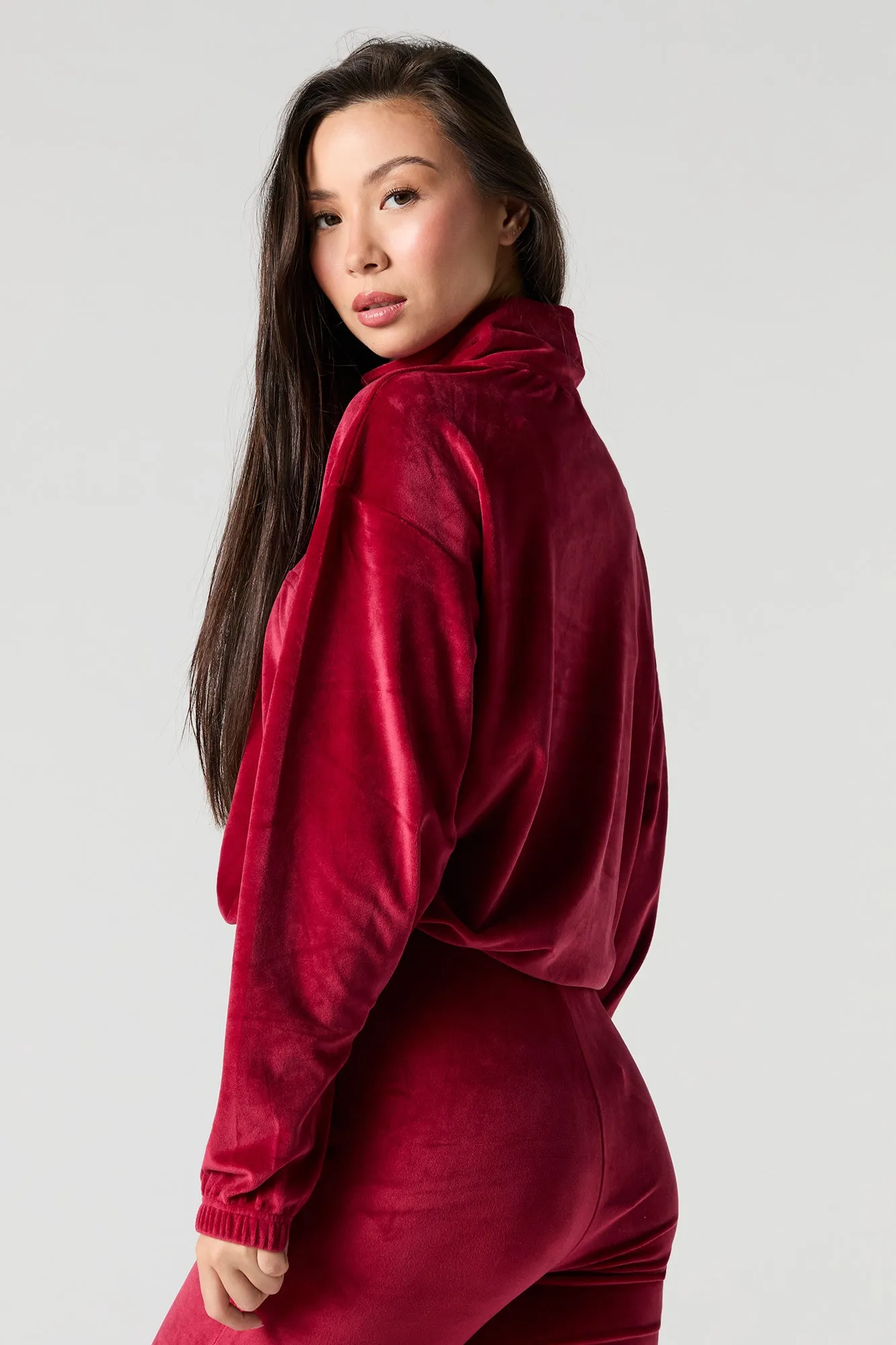 Chandail en velours avec quart de fermeture à glissière sold by Urban Planet product image thumbnail 2