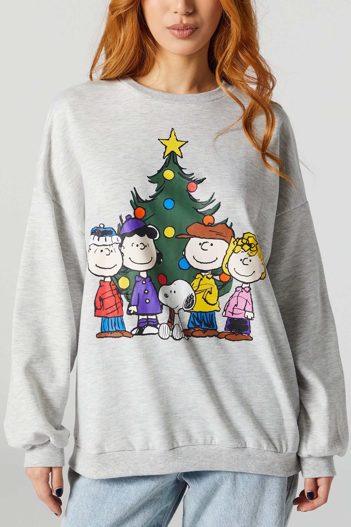 Xmas Charlie Brown Graphic Fleece Sweatshirt sold by Urban Planet product image thumbnail 2