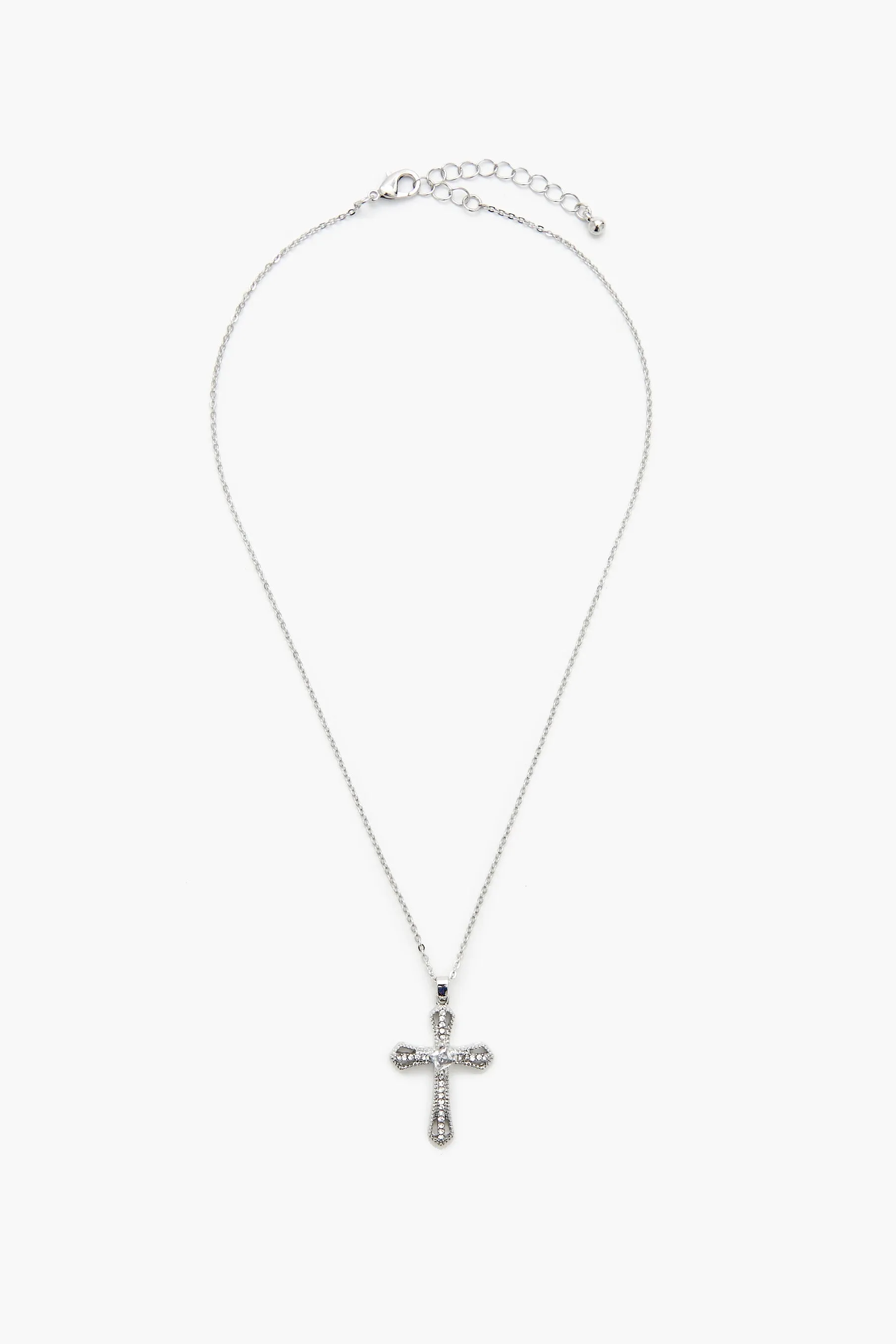 Rhinestone Cross Pendant Necklace sold by Urban Planet
