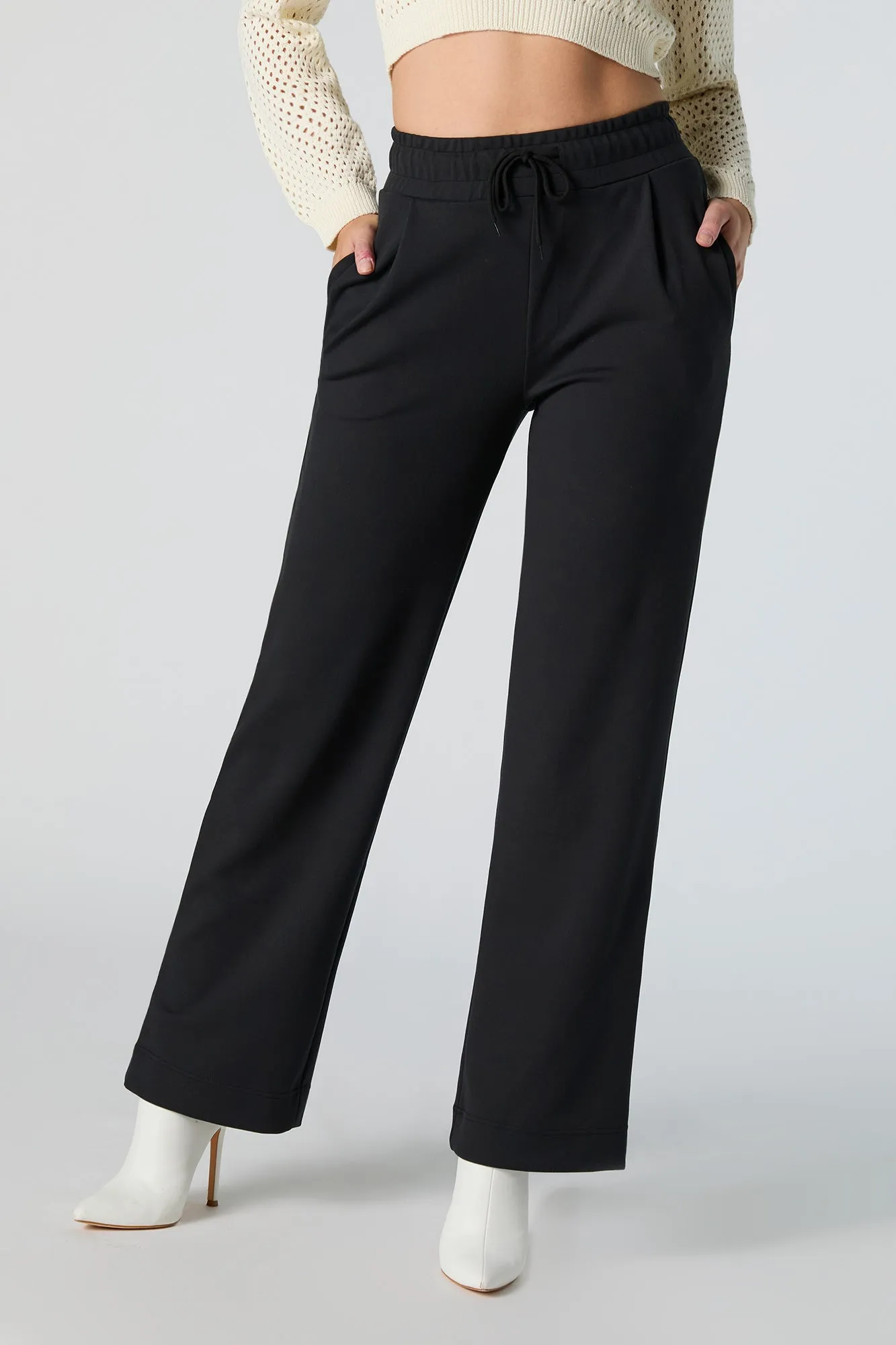 Pantalon doux à taille coulissante et jambe large sold by Urban Planet product image thumbnail 5