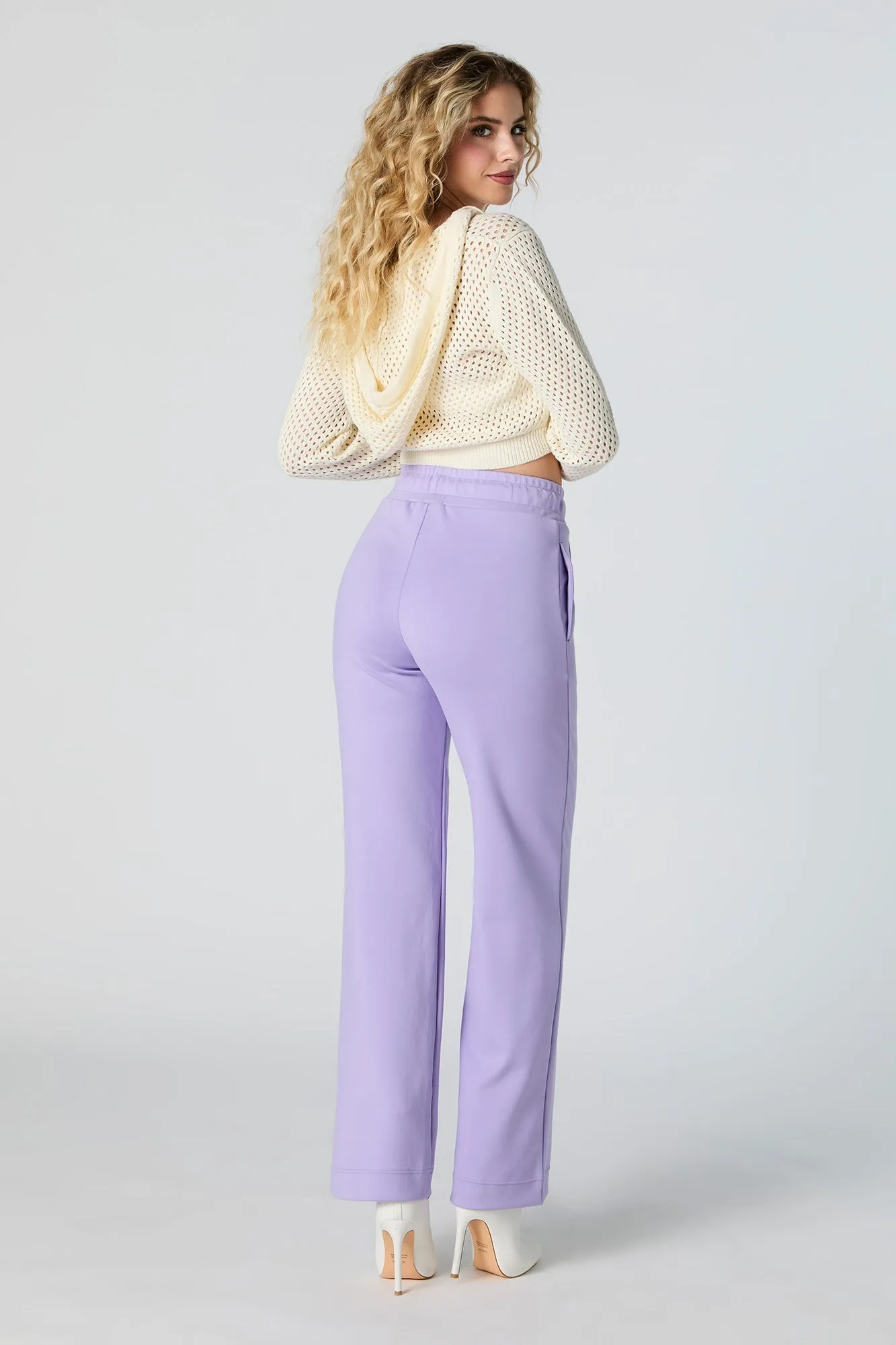 Pantalon doux à taille coulissante et jambe large sold by Urban Planet product image thumbnail 3