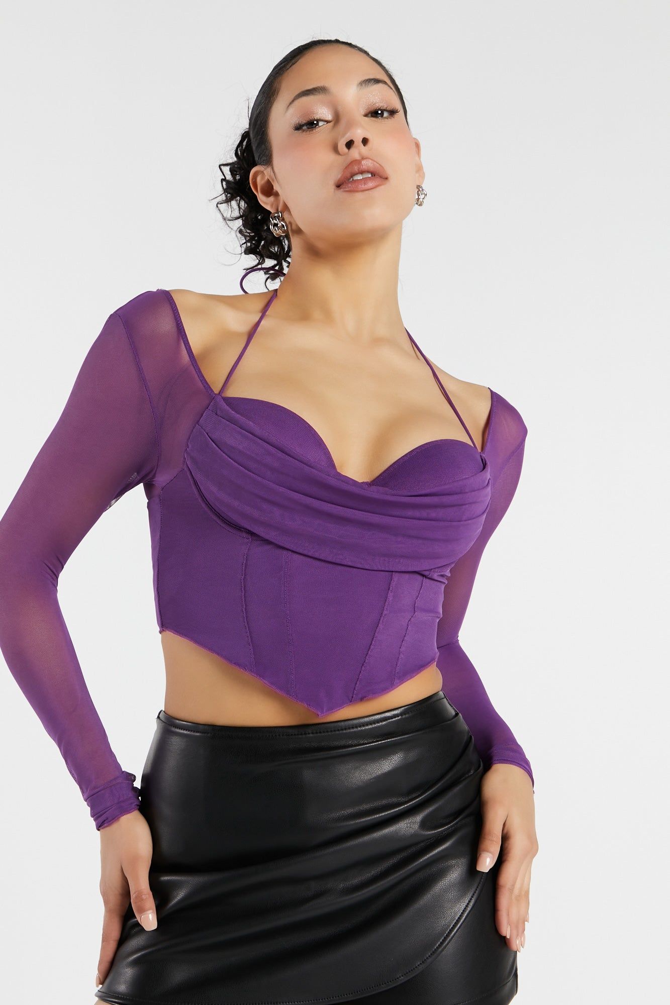 Haut bustier en filet avec ourlet en V sold by Urban Planet product image thumbnail 6