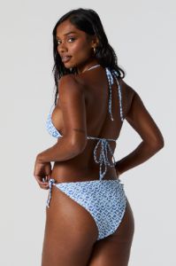 Tile Print Triangle Bikini Top sold by Urban Planet