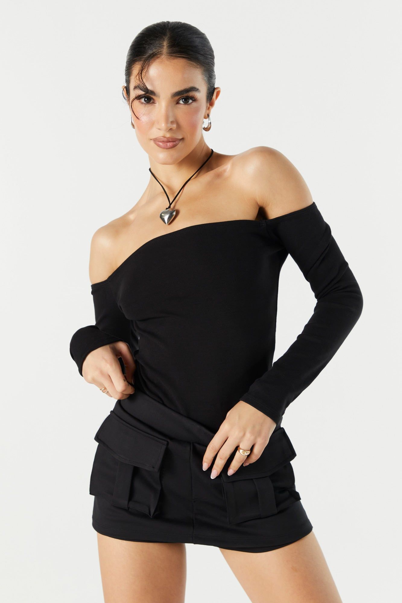 Off Shoulder Long Sleeve Bodysuit sold by Urban Planet product image thumbnail 5