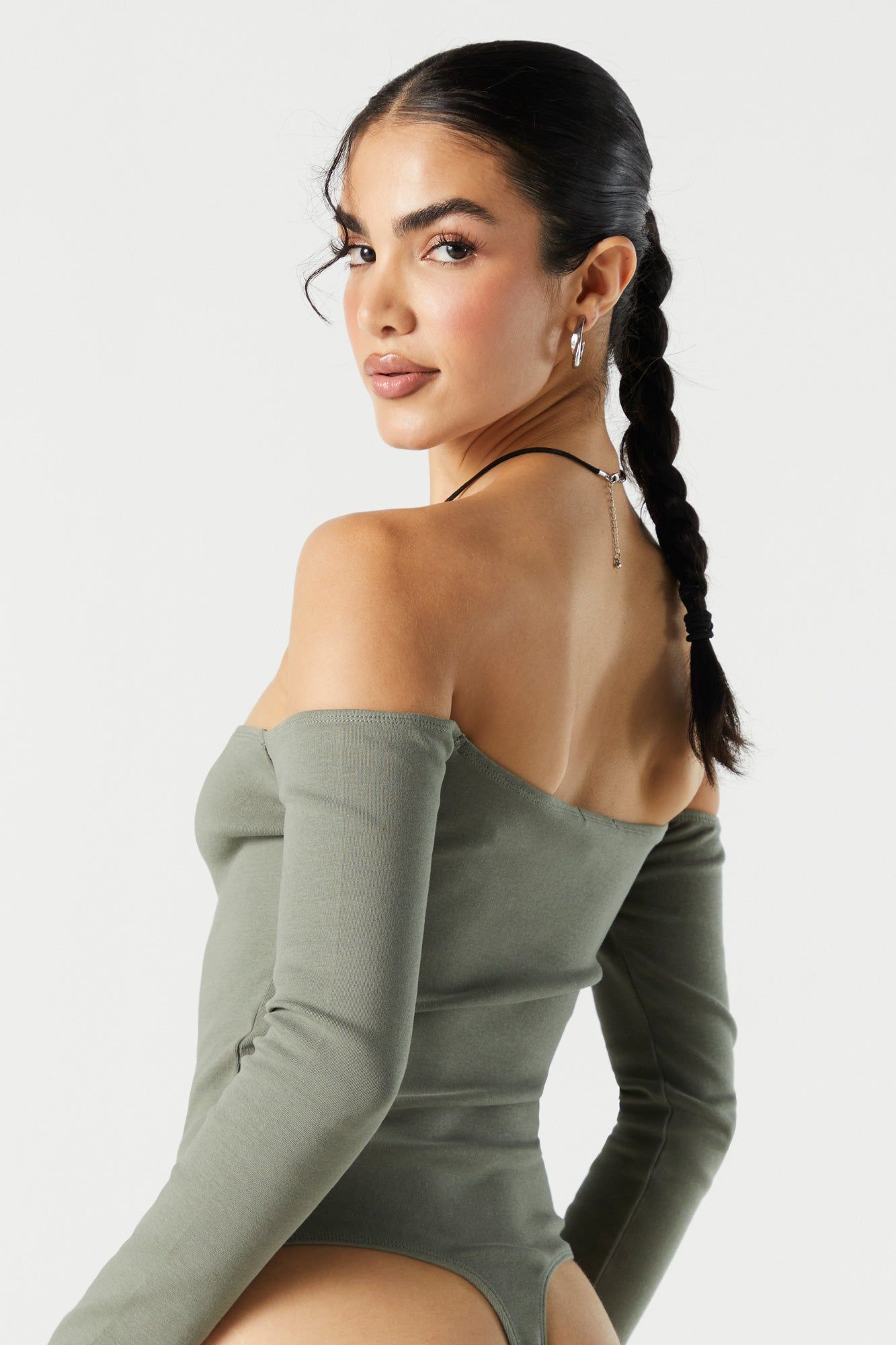 Off Shoulder Long Sleeve Bodysuit sold by Urban Planet product image thumbnail 2