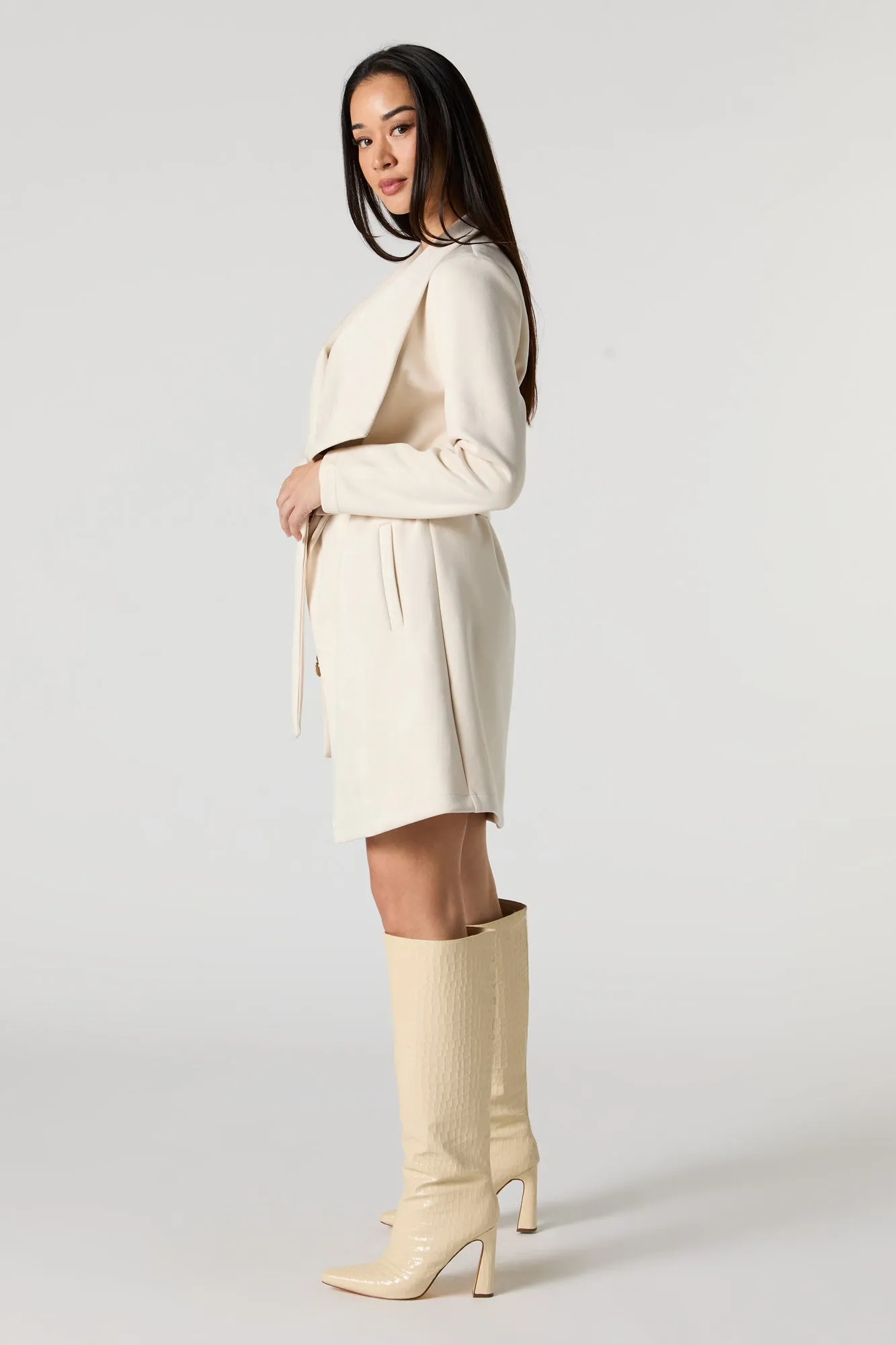 Blouson asymétrique en similisuède avec ceinture sold by Urban Planet product image thumbnail 5