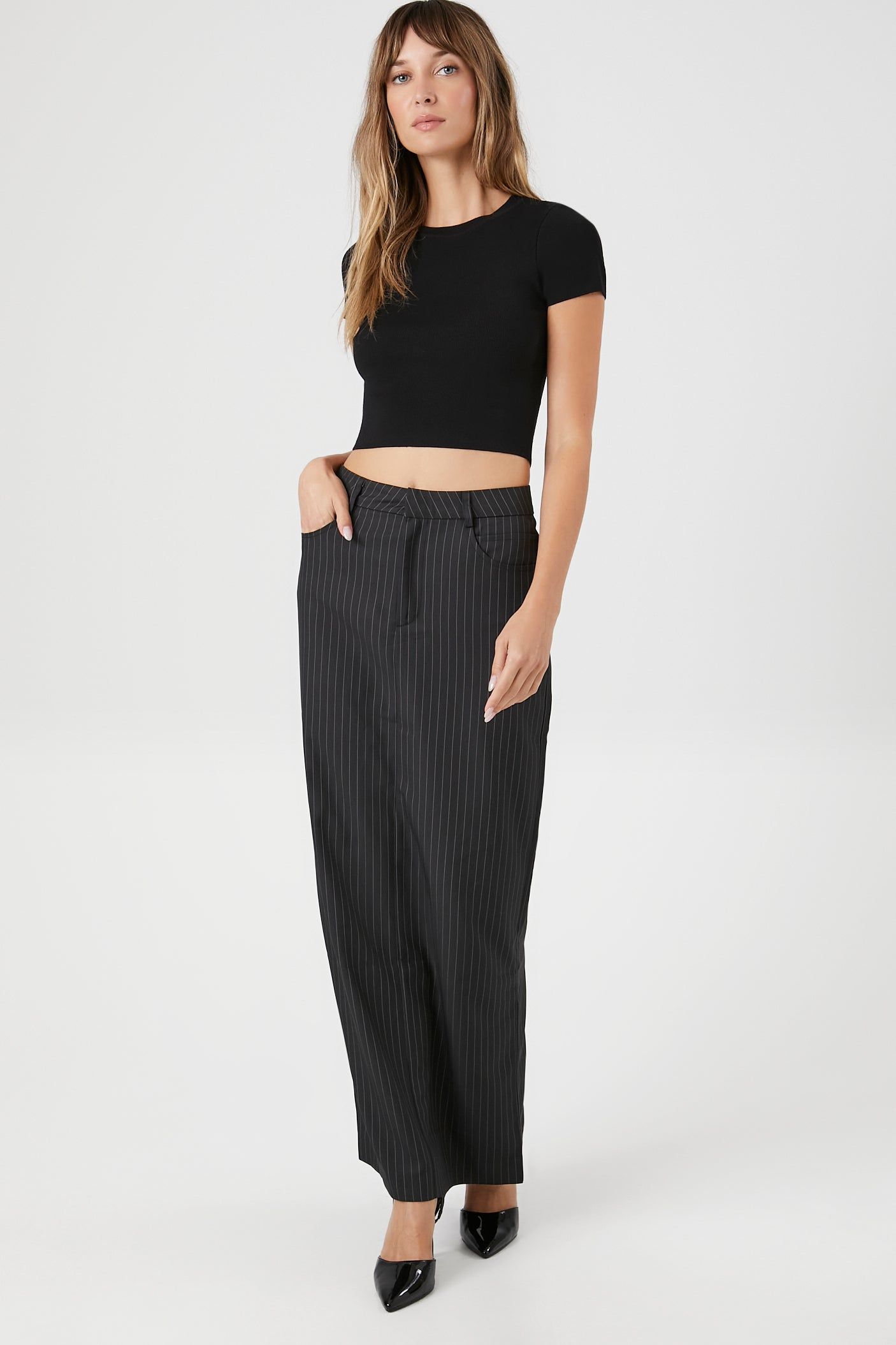 Pinstriped Maxi Skirt sold by Urban Planet