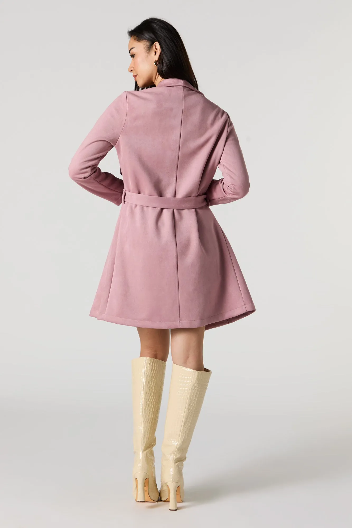 Blouson asymétrique en similisuède avec ceinture sold by Urban Planet product image thumbnail 3