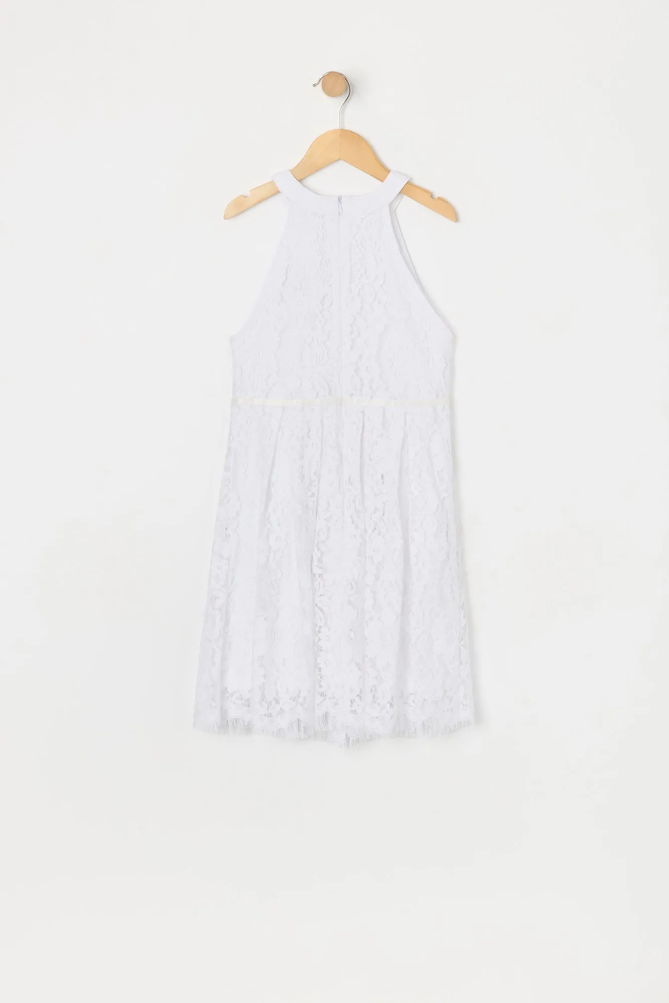Girls Floral Lace Halter Skater Dress sold by Urban Planet product image thumbnail 4