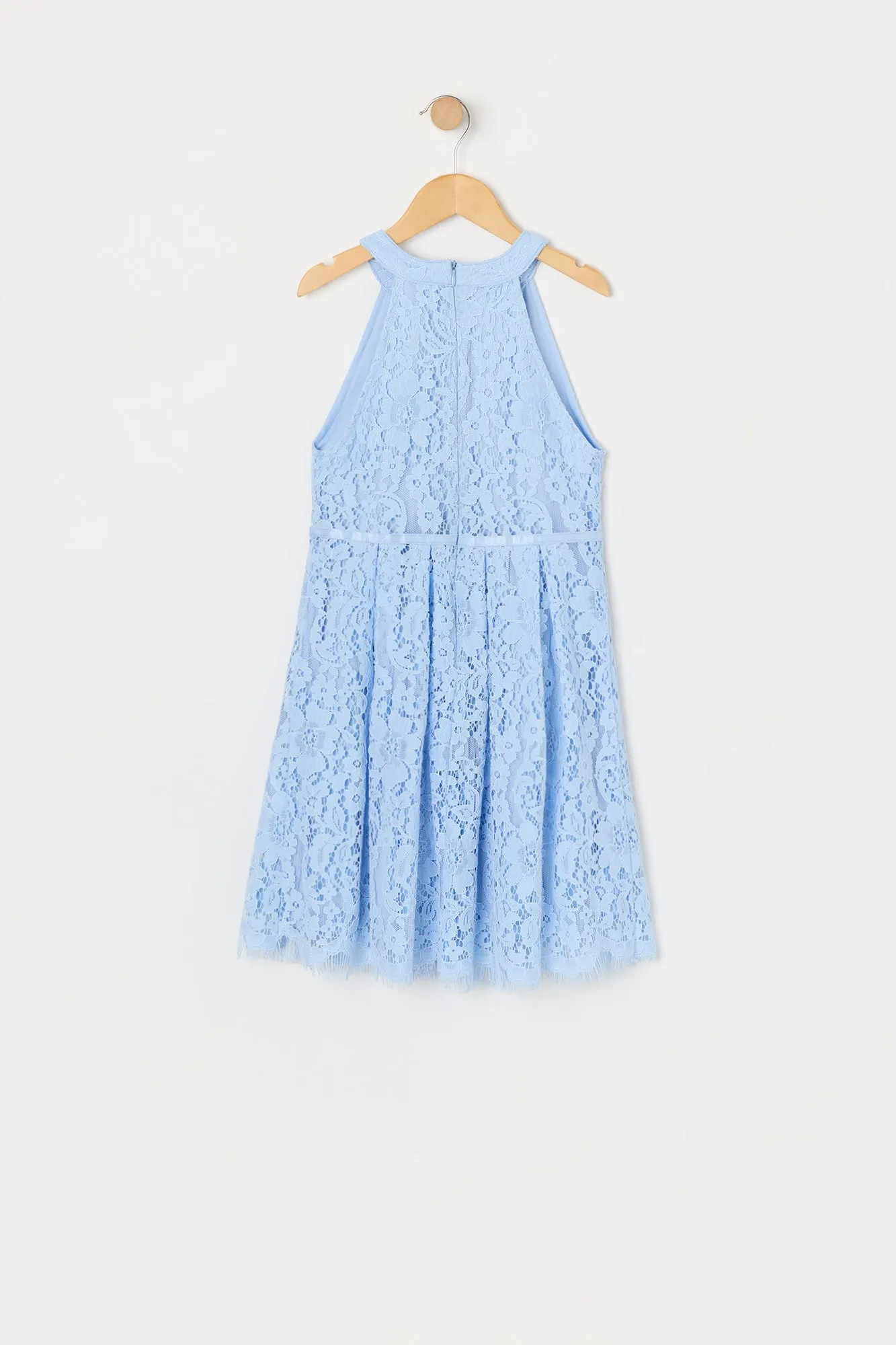 Girls Floral Lace Halter Skater Dress sold by Urban Planet product image thumbnail 2