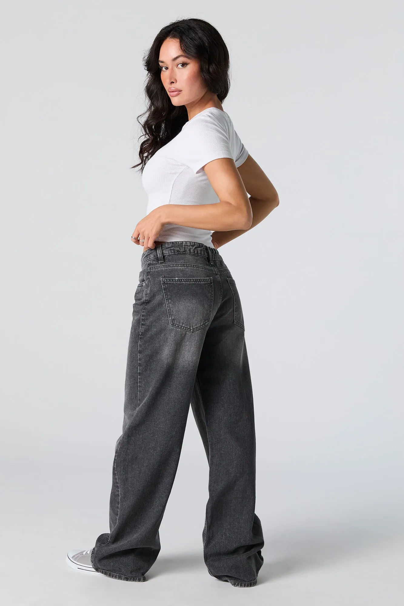 Grey Wash Low Rise Skater Jean sold by Urban Planet product image thumbnail 3