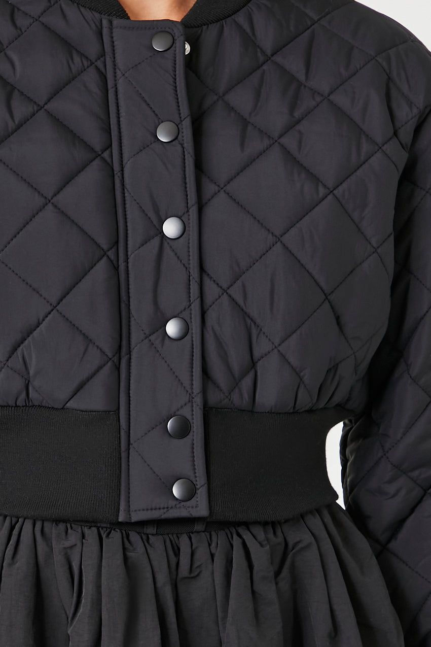 Cropped Quilted Bomber Jacket sold by Urban Planet product image thumbnail 5