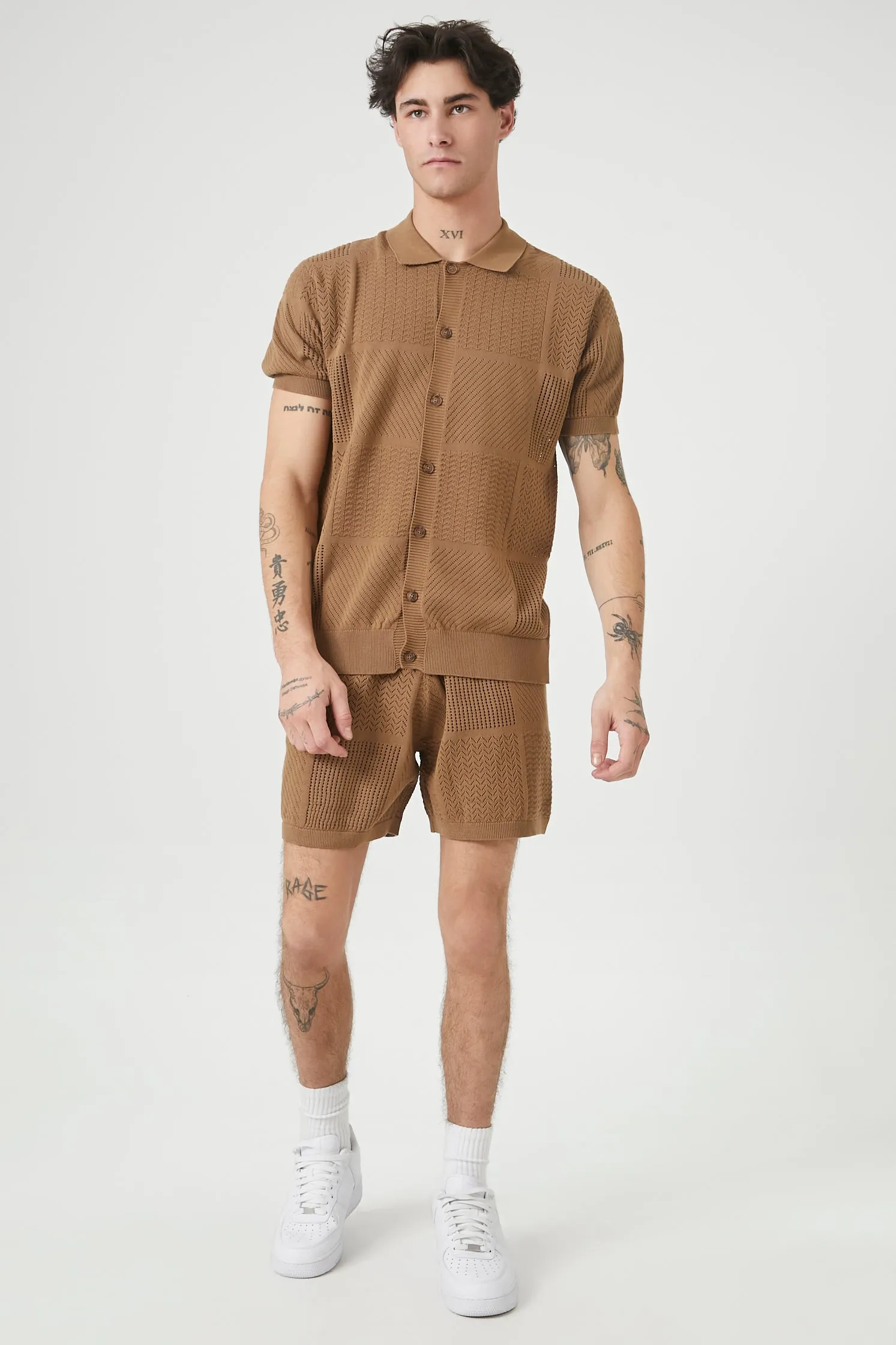 Haut boutonné en tricot de pointelle sold by Urban Planet product image thumbnail 3