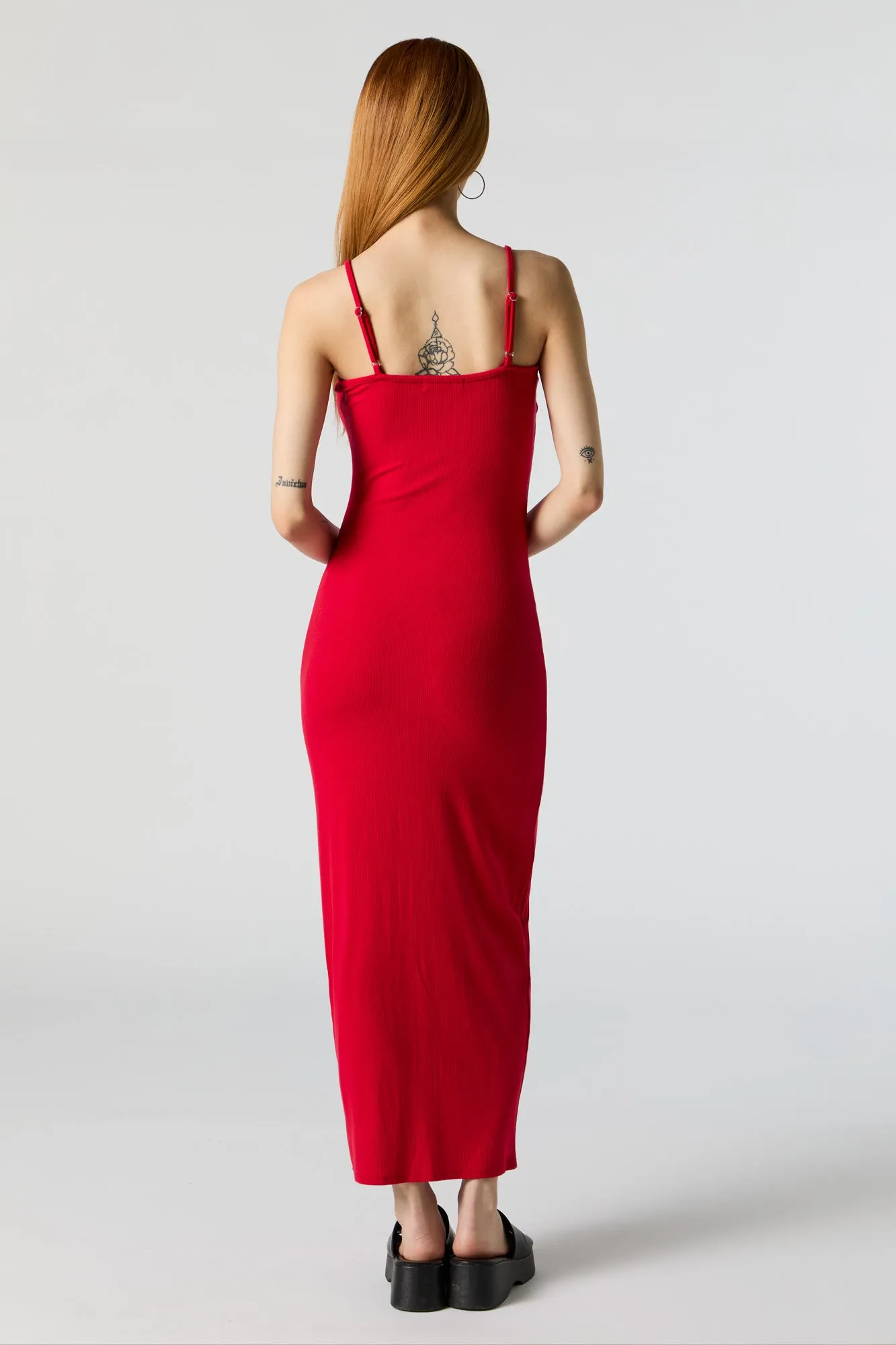 Robe maxi boutonnée moulante côtelée sold by Urban Planet product image thumbnail 3