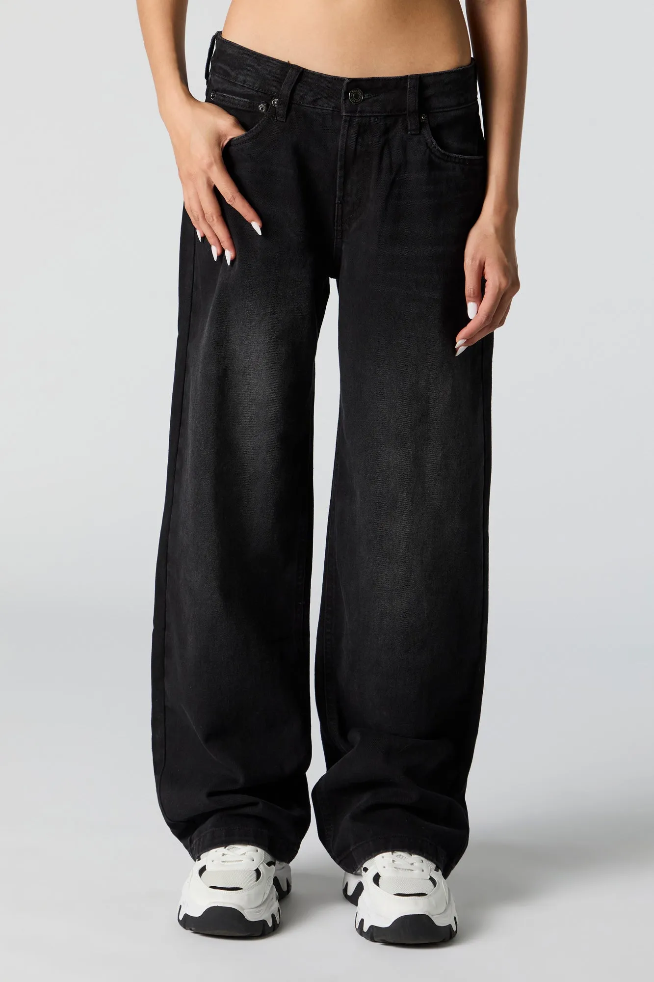 Black Wash Low Rise Skater Jean sold by Urban Planet product image thumbnail 2