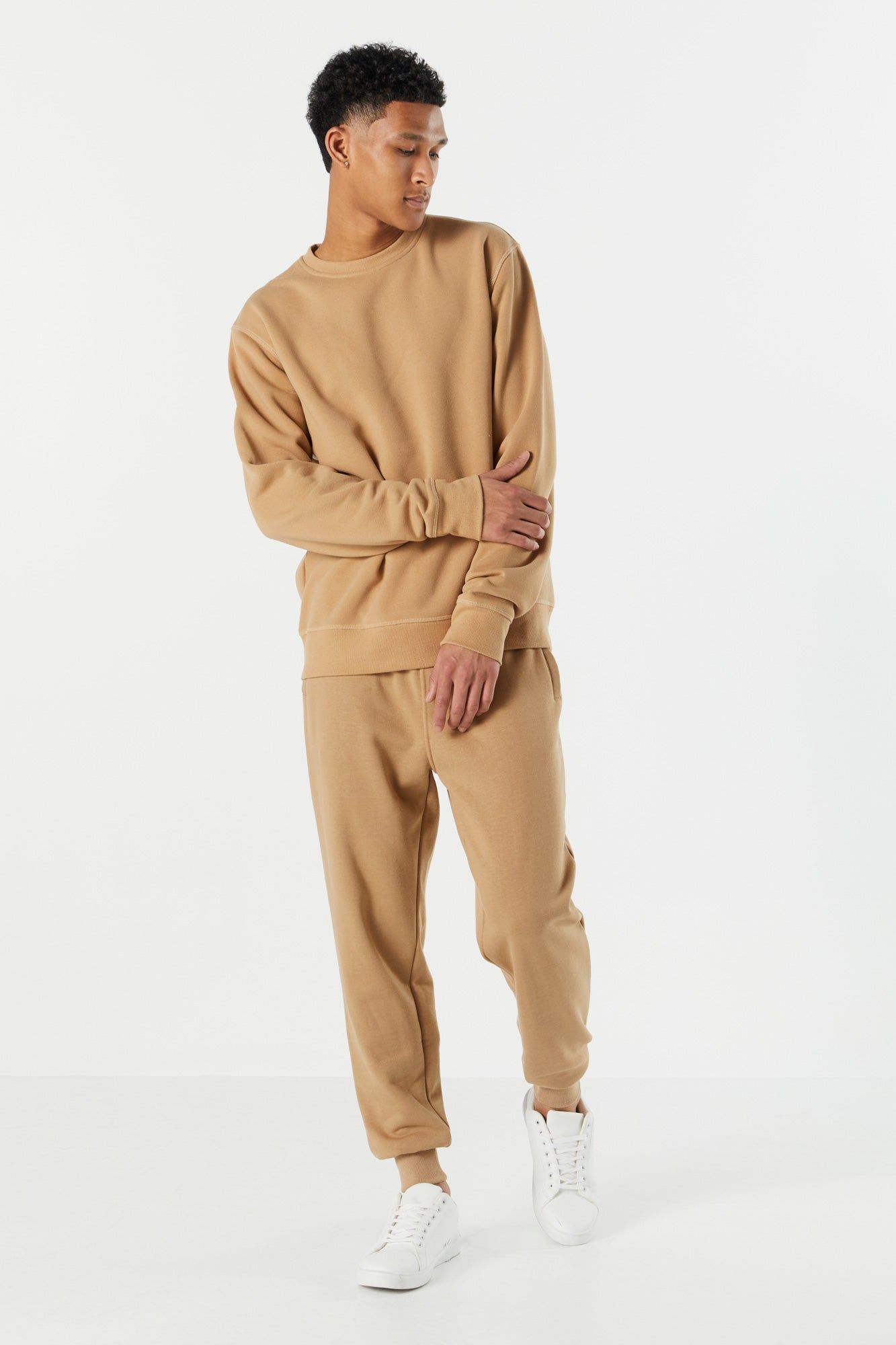 Solid Coloured Fleece Sweatshirt sold by Urban Planet product image thumbnail 9