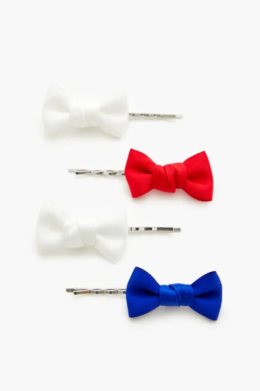 Bow Hair Pin Set (4 Pcs) sold by Urban Planet
