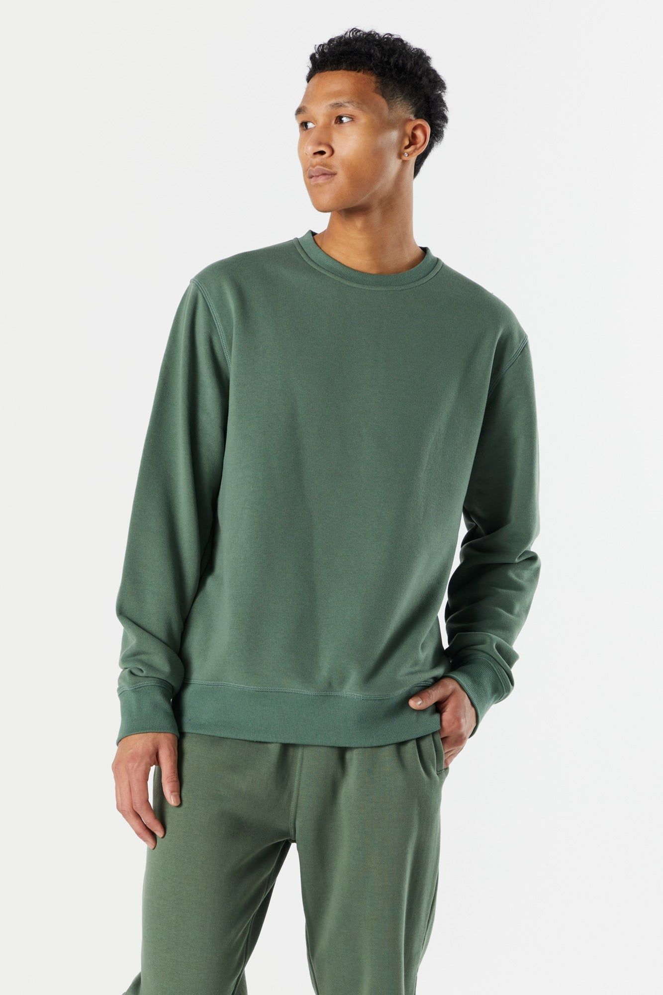 Solid Coloured Fleece Sweatshirt sold by Urban Planet product image thumbnail 10