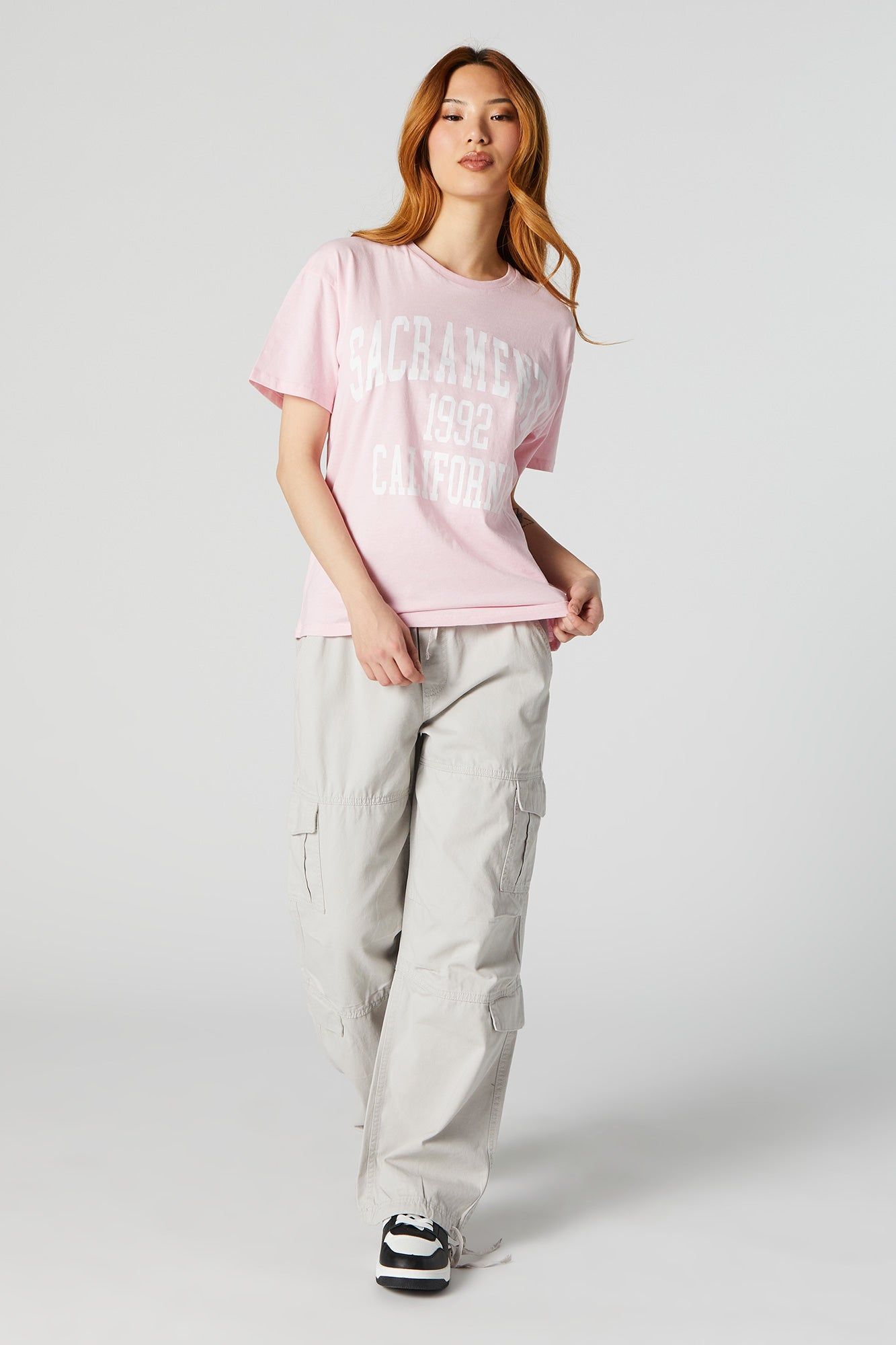 Sacramento California Varsity Graphic Boyfriend T-Shirt sold by Urban Planet product image thumbnail 3