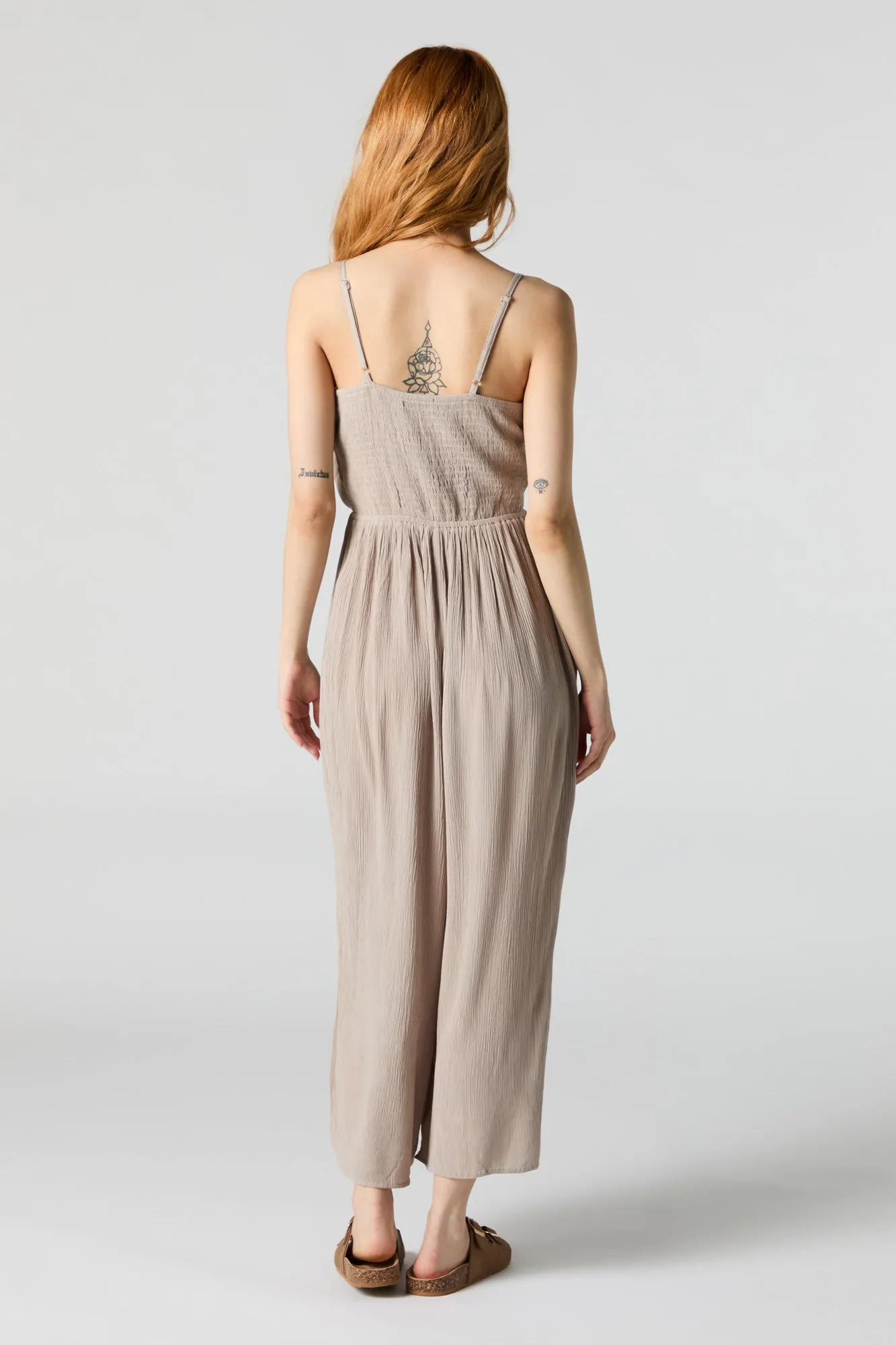 Button Front Sleeveless Jumpsuit sold by Urban Planet product image thumbnail 3