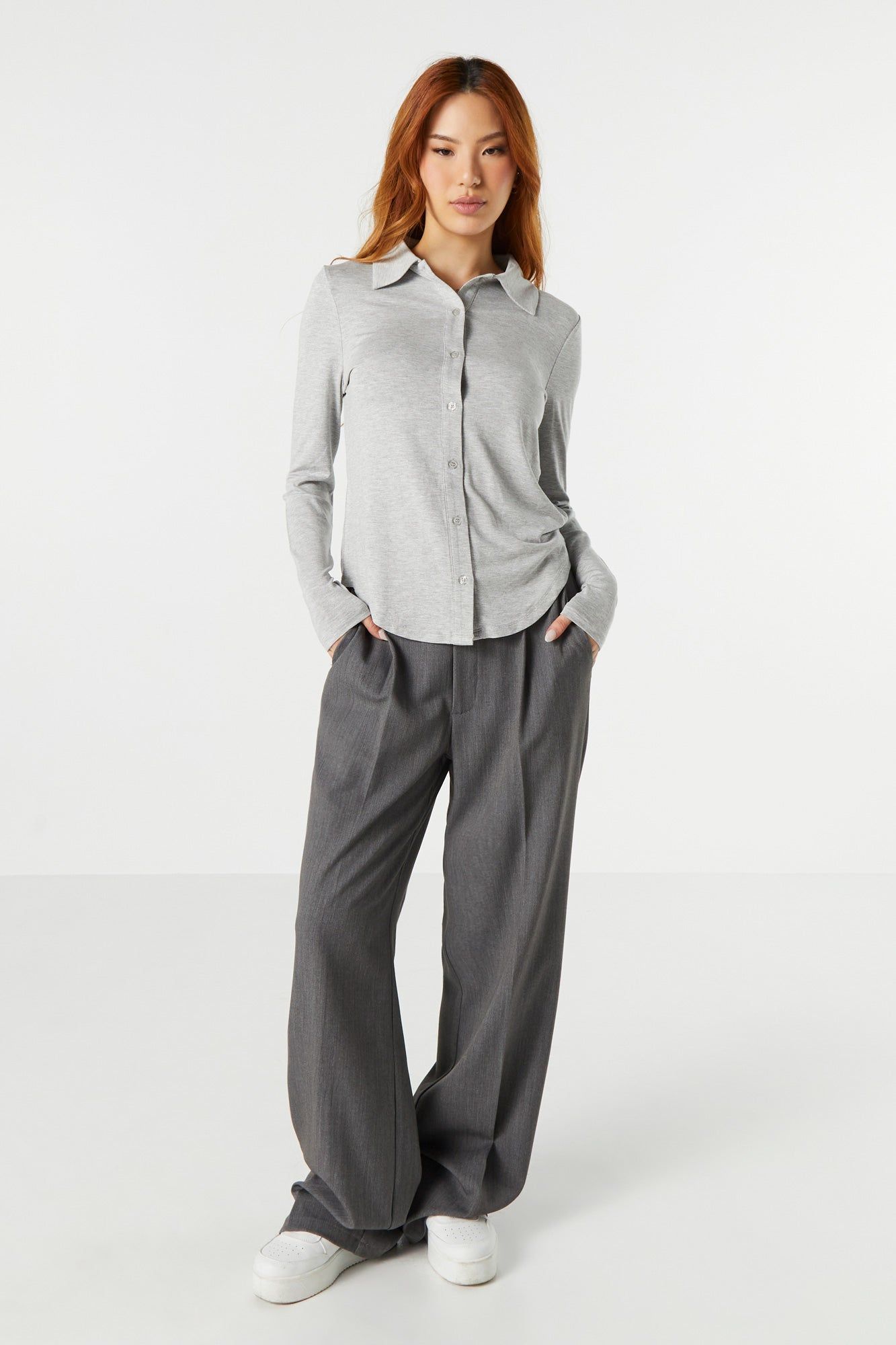 Collared Button-Up Top sold by Urban Planet product image thumbnail 3