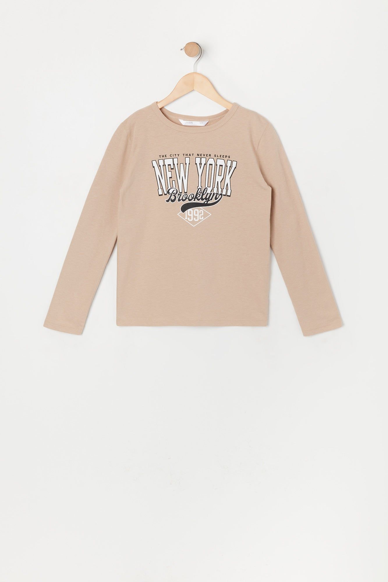 Girls Brooklyn New York Long Sleeve Top sold by Urban Planet