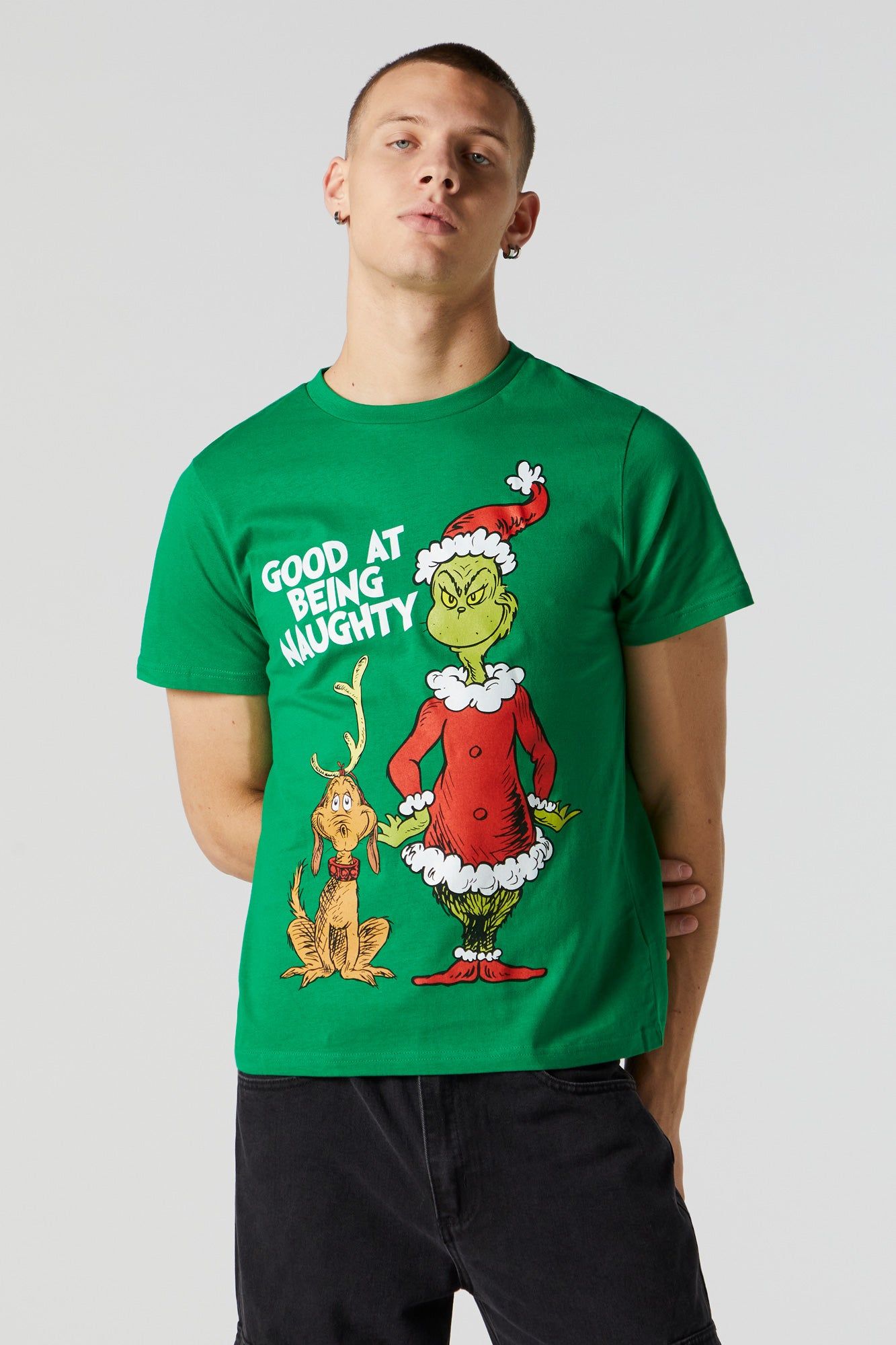 T-shirt de Noël à imprimé Being Naughty Grinch sold by Urban Planet