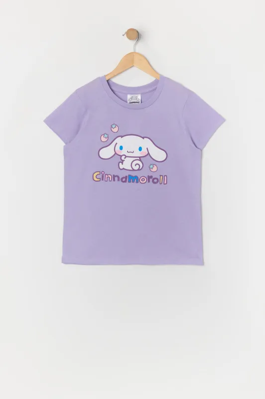 Girls Purple Cinnamoroll Graphic T-Shirt sold by Urban Planet