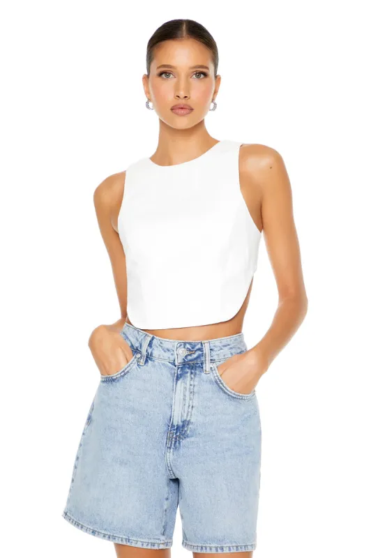 High-Low Curved Hem Cropped Tank sold by Urban Planet