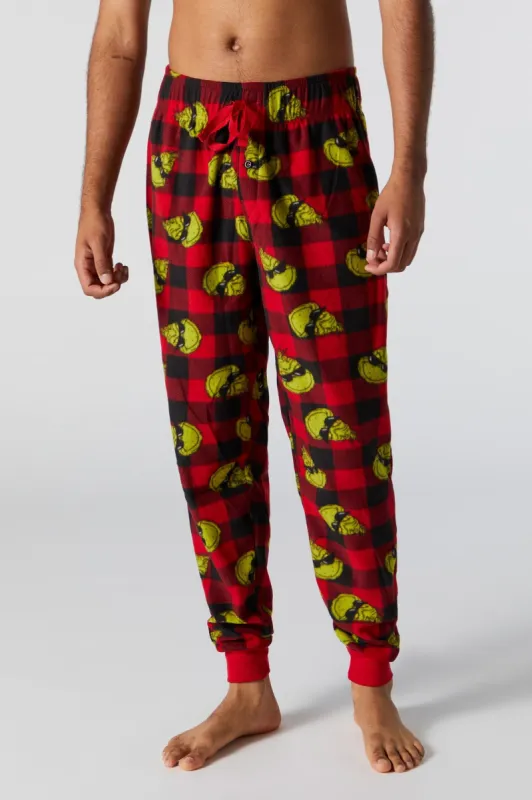 Jogger de pyjama à imprimé The Grinch avec carreaux made by Urban Planet