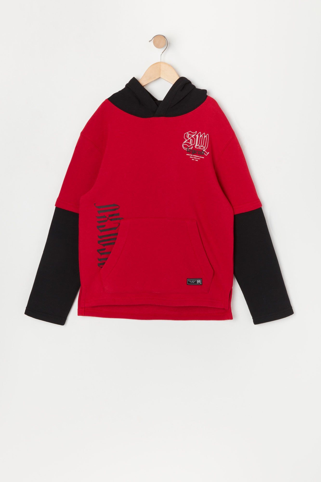 Boys Self Made Graphic Colour Block Hoodie sold by Urban Planet