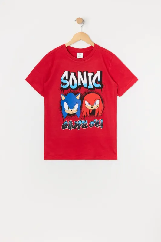 T-shirt à imprimé Sonic and Knuckles pour garçon sold by Urban Planet