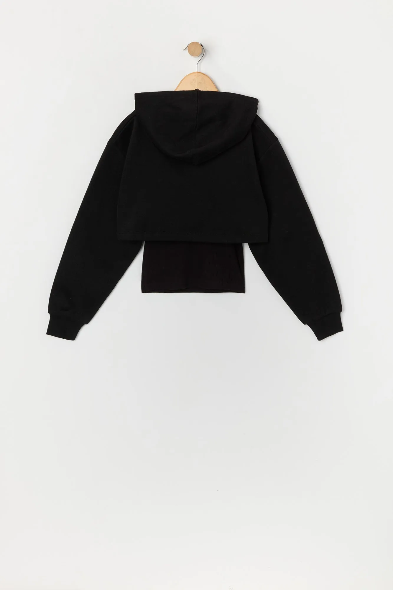 Haut court à capuchon et débardeur avec imprimé NY pour fille sold by Urban Planet product image thumbnail 2