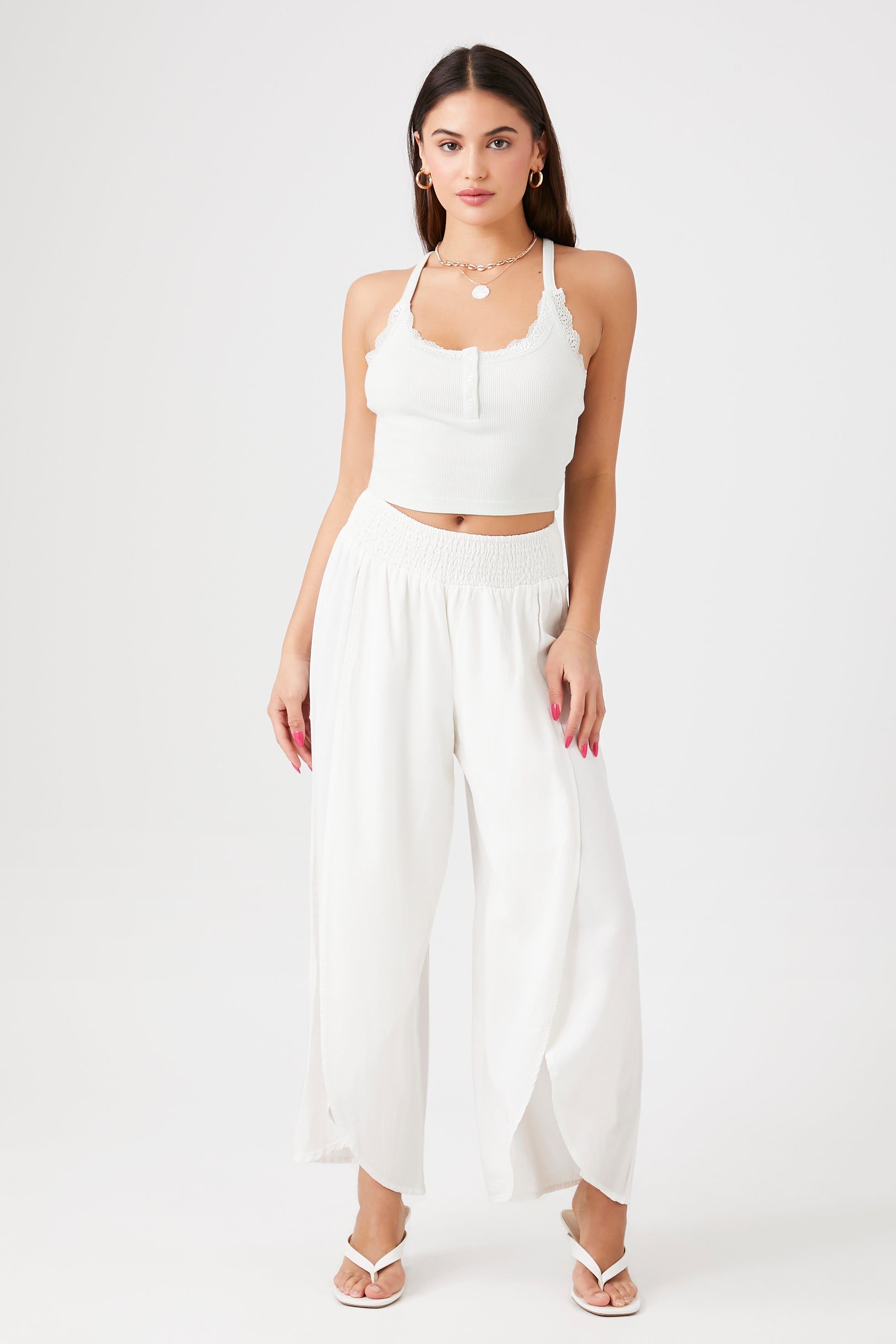 Pull-On Wide Leg Pant sold by Urban Planet