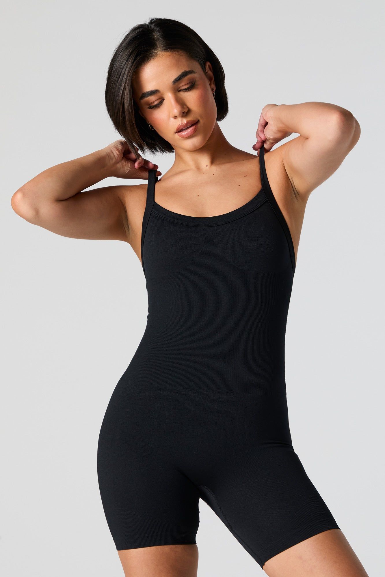 Ribbed Scoop Neck Romper sold by Urban Planet product image thumbnail 5
