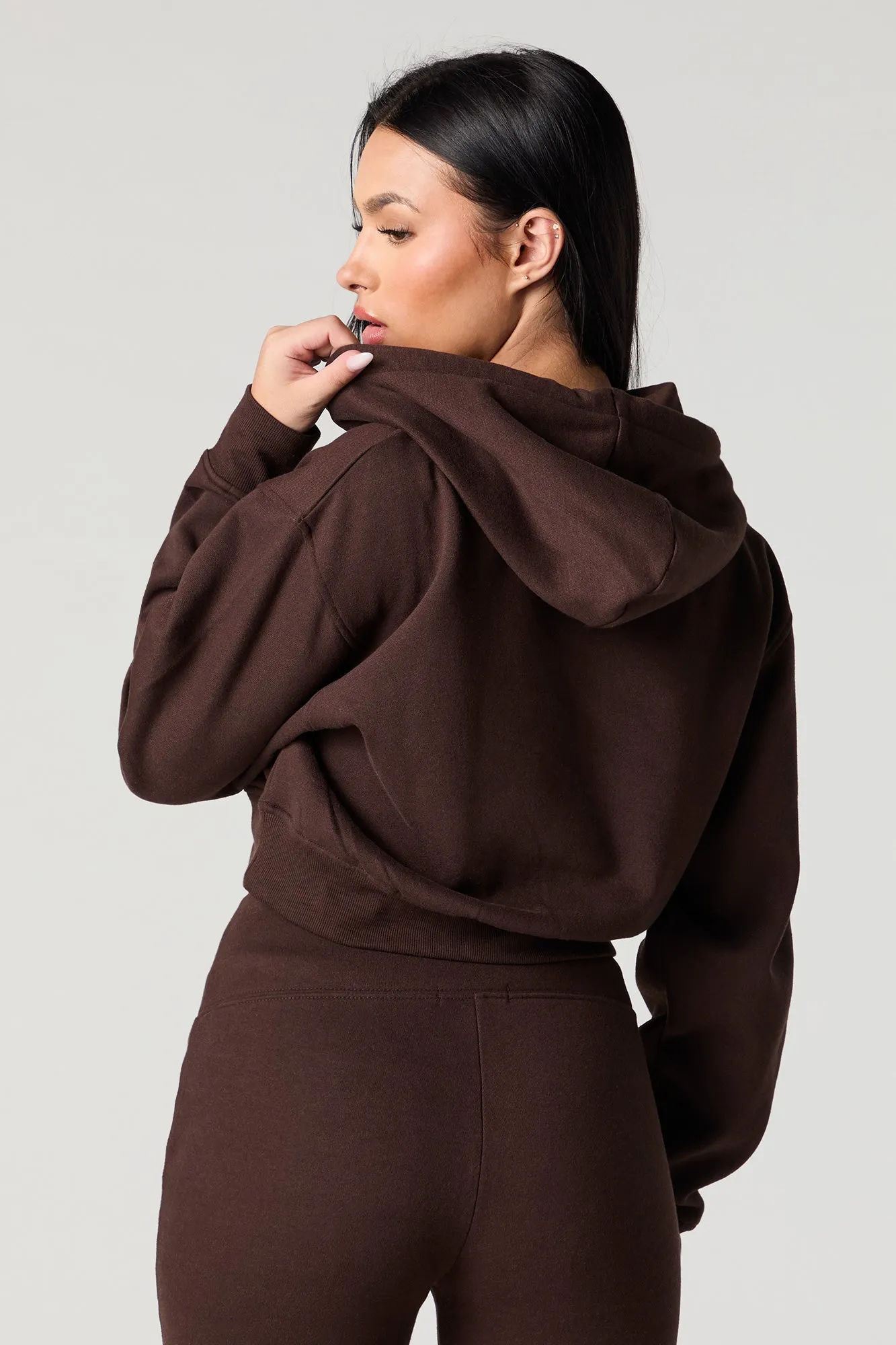 Soft Fleece Cropped Hoodie sold by Urban Planet product image thumbnail 2