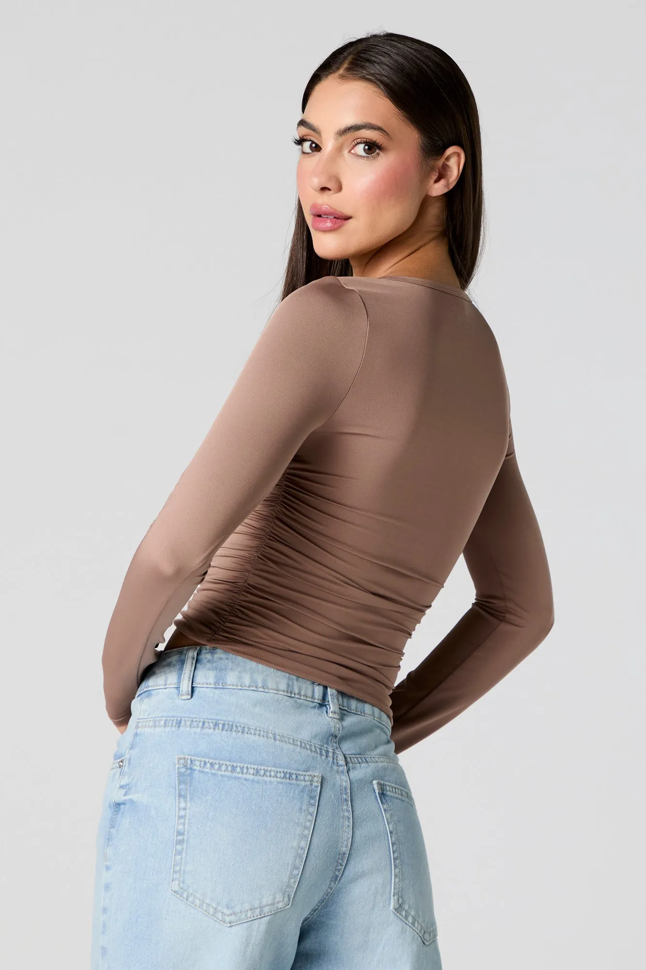 Contour Square Neck Long Sleeve Top sold by Urban Planet product image thumbnail 5