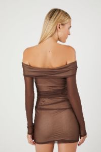 Mesh Off Shoulder Mini Dress sold by Urban Planet