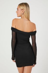 Mesh Off Shoulder Mini Dress sold by Urban Planet