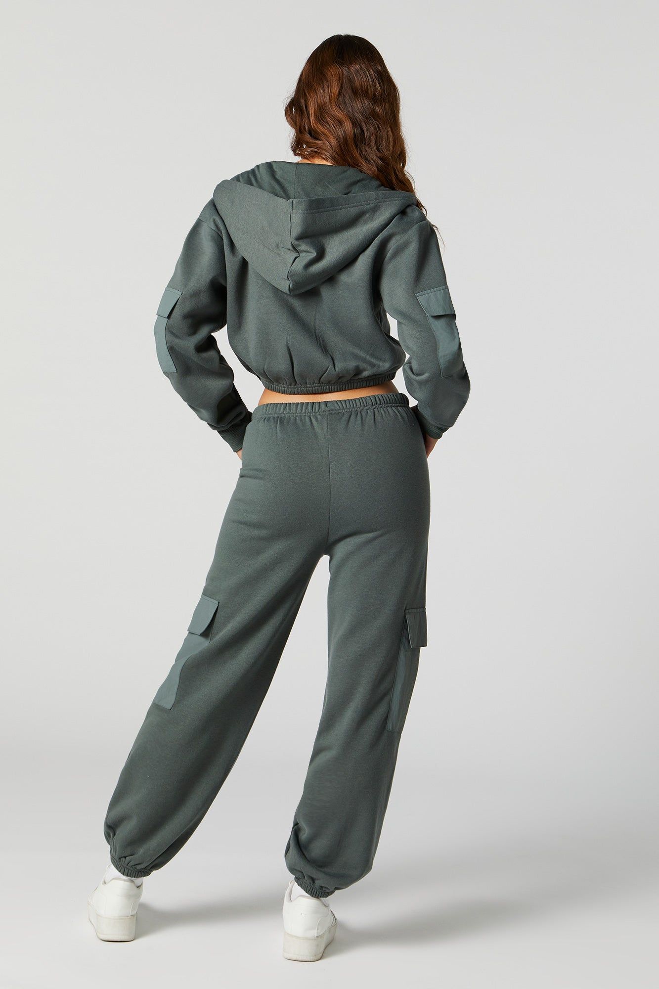 Jogger cargo en molleton et nylon avec poches sold by Urban Planet product image thumbnail 3