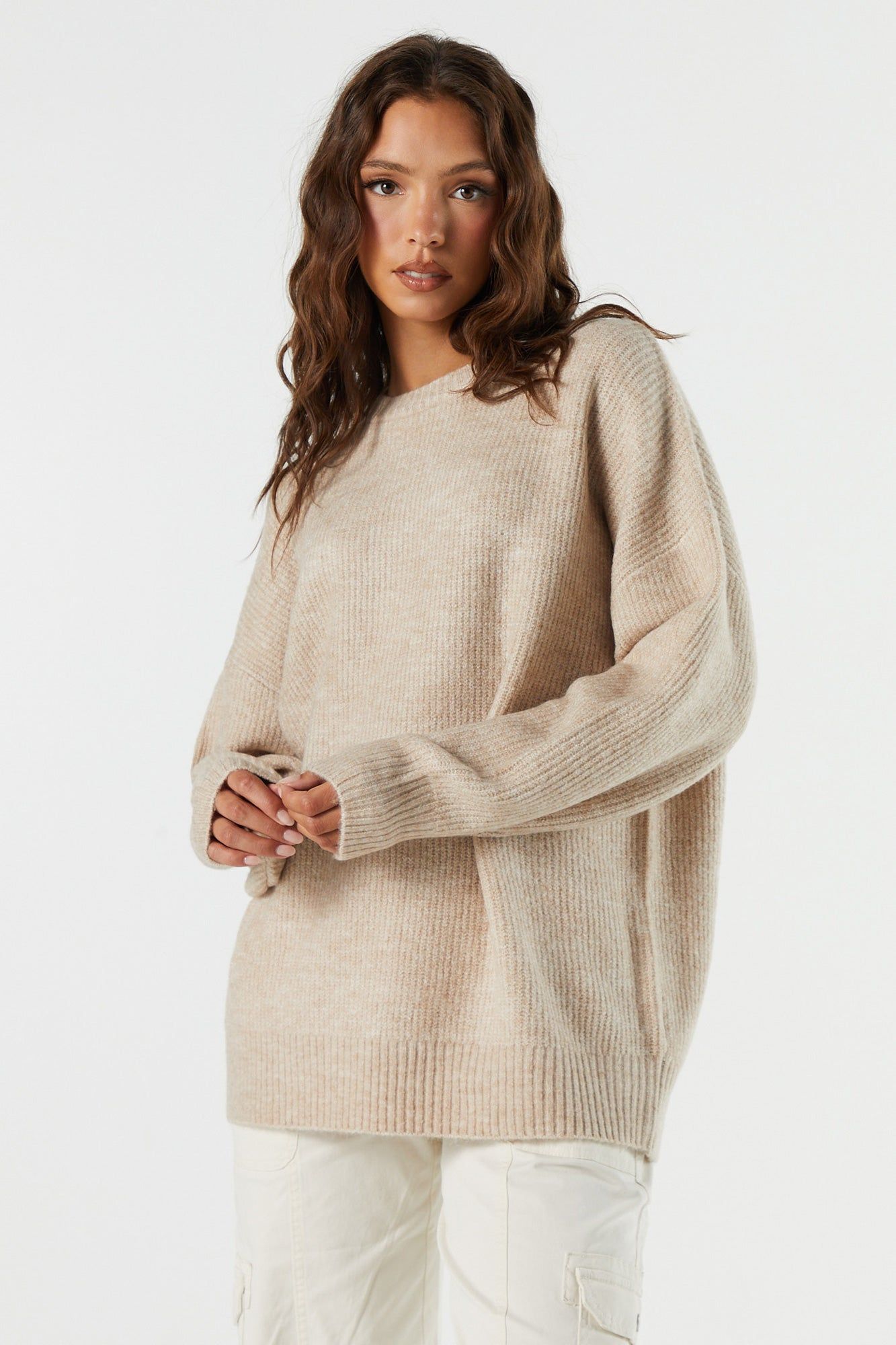 Chandail ras du cou en tricot uni sold by Urban Planet product image thumbnail 10