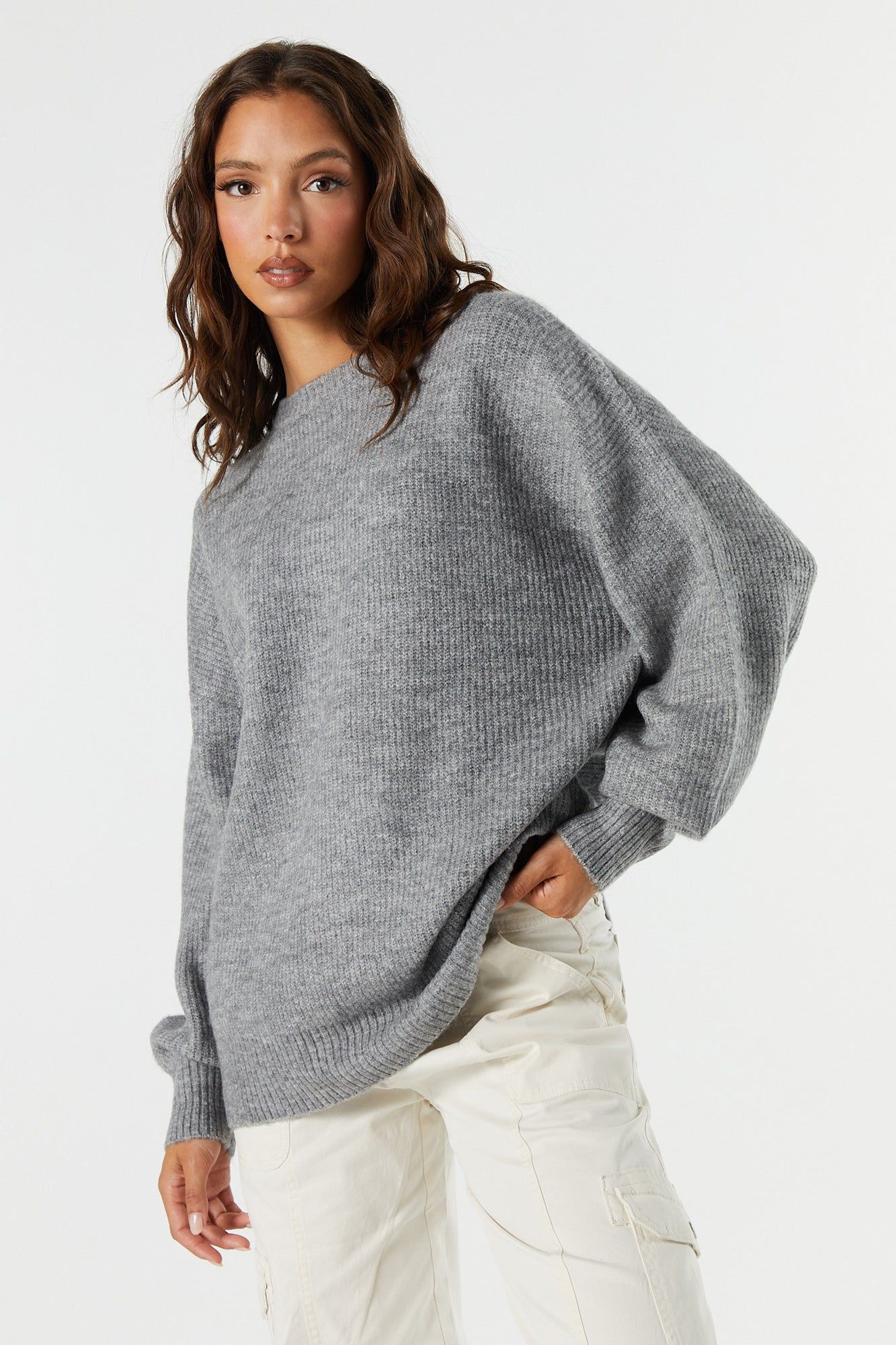 Chandail ras du cou en tricot uni sold by Urban Planet product image thumbnail 7